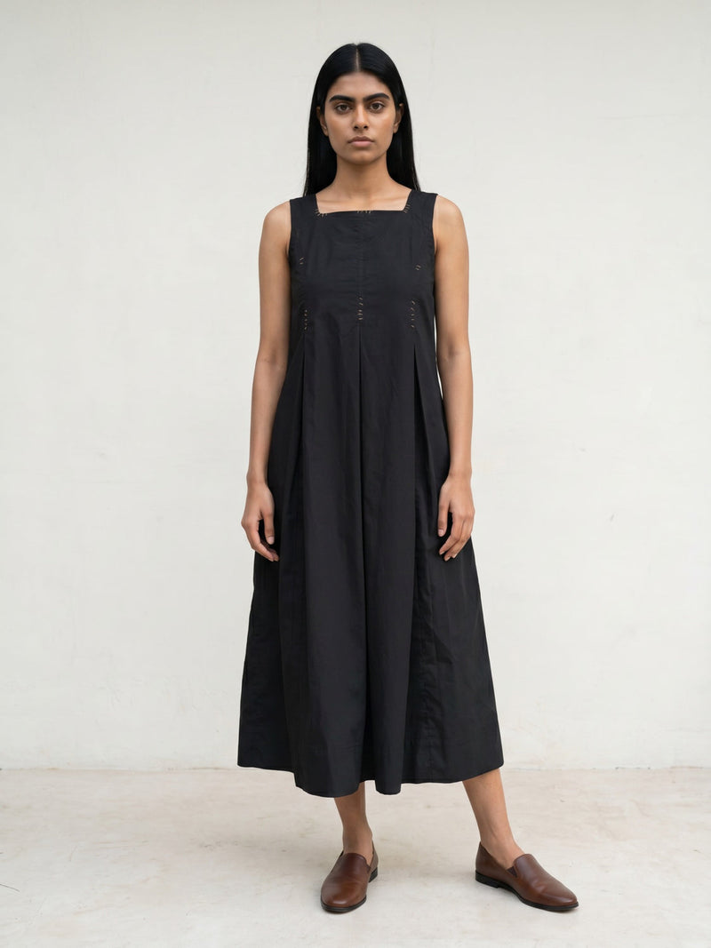 Natalie Black Dress poplin dress by Doodlage in black for women in Singapore