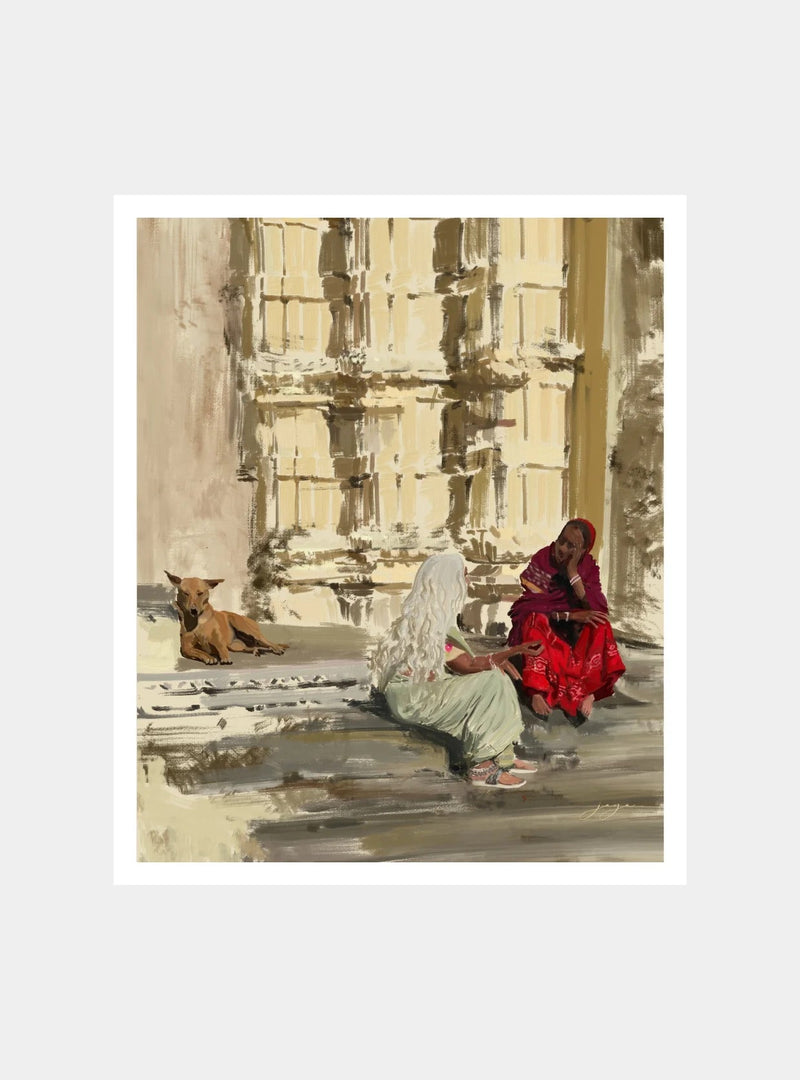 By the Ghat Artprint