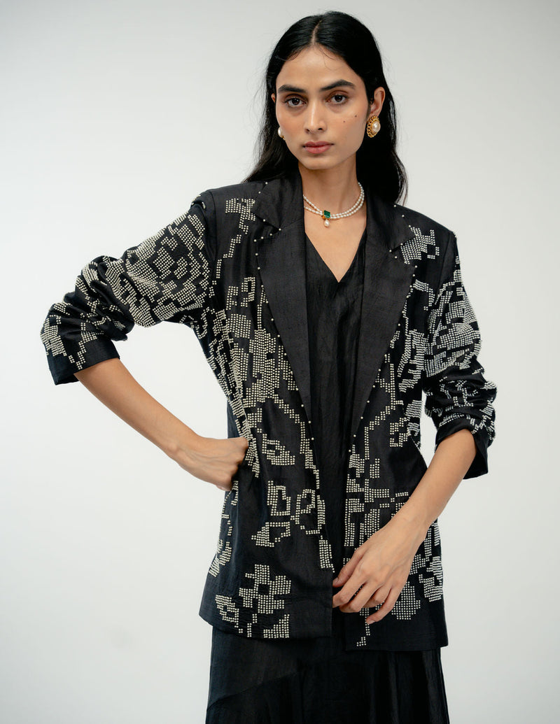 The Promise Jacket mulberry silk jacket/overlay by Ode to Odd in black for women in Singapore