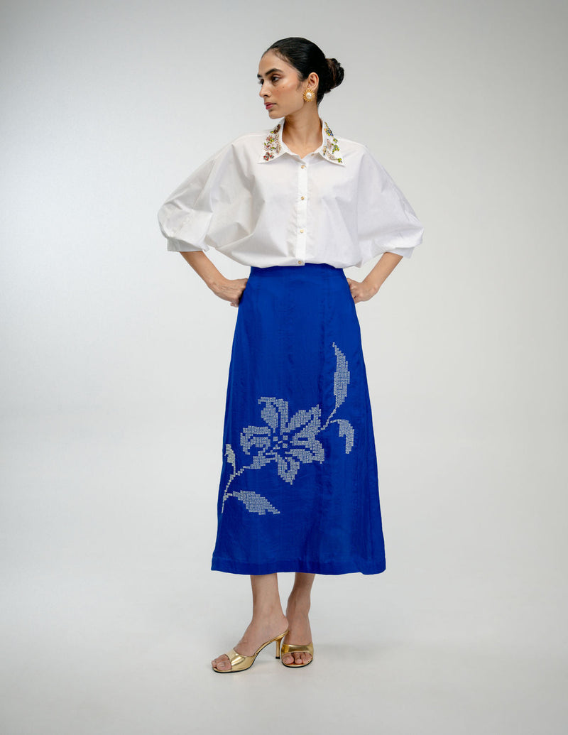 Little Things Shirt poplin top/shirt by Ode to Odd in off white for women in Singapore