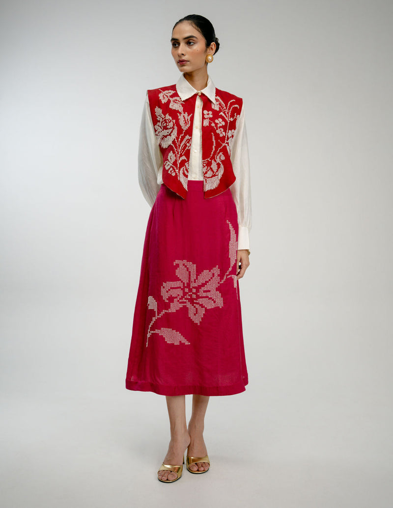 From Before Set mulberry silk co-ord set by Ode to Odd in red for women in Singapore