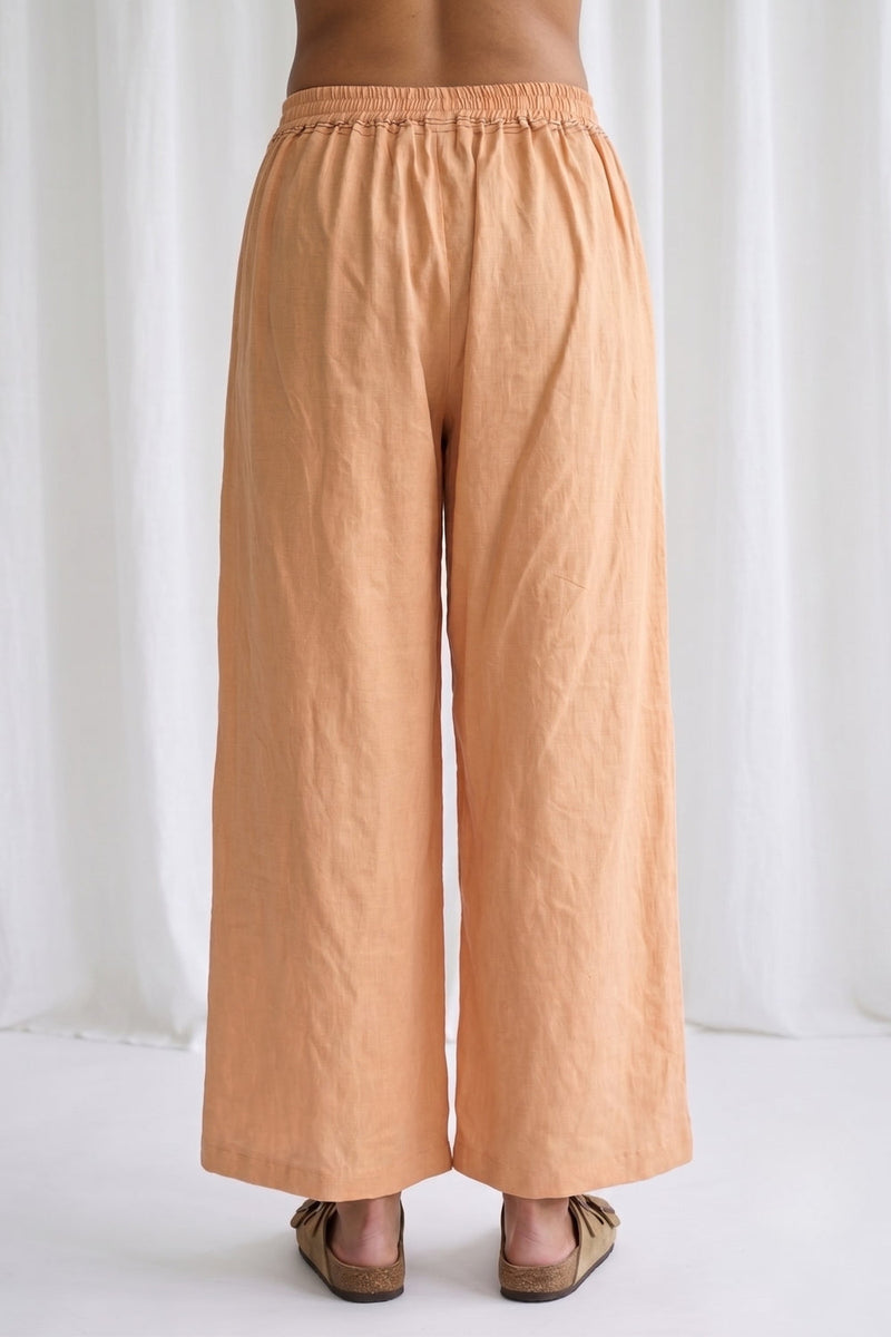 Aurora Beige Pants hemploop, lyocell pant/trouser by Doodlage in beige for women in Singapore