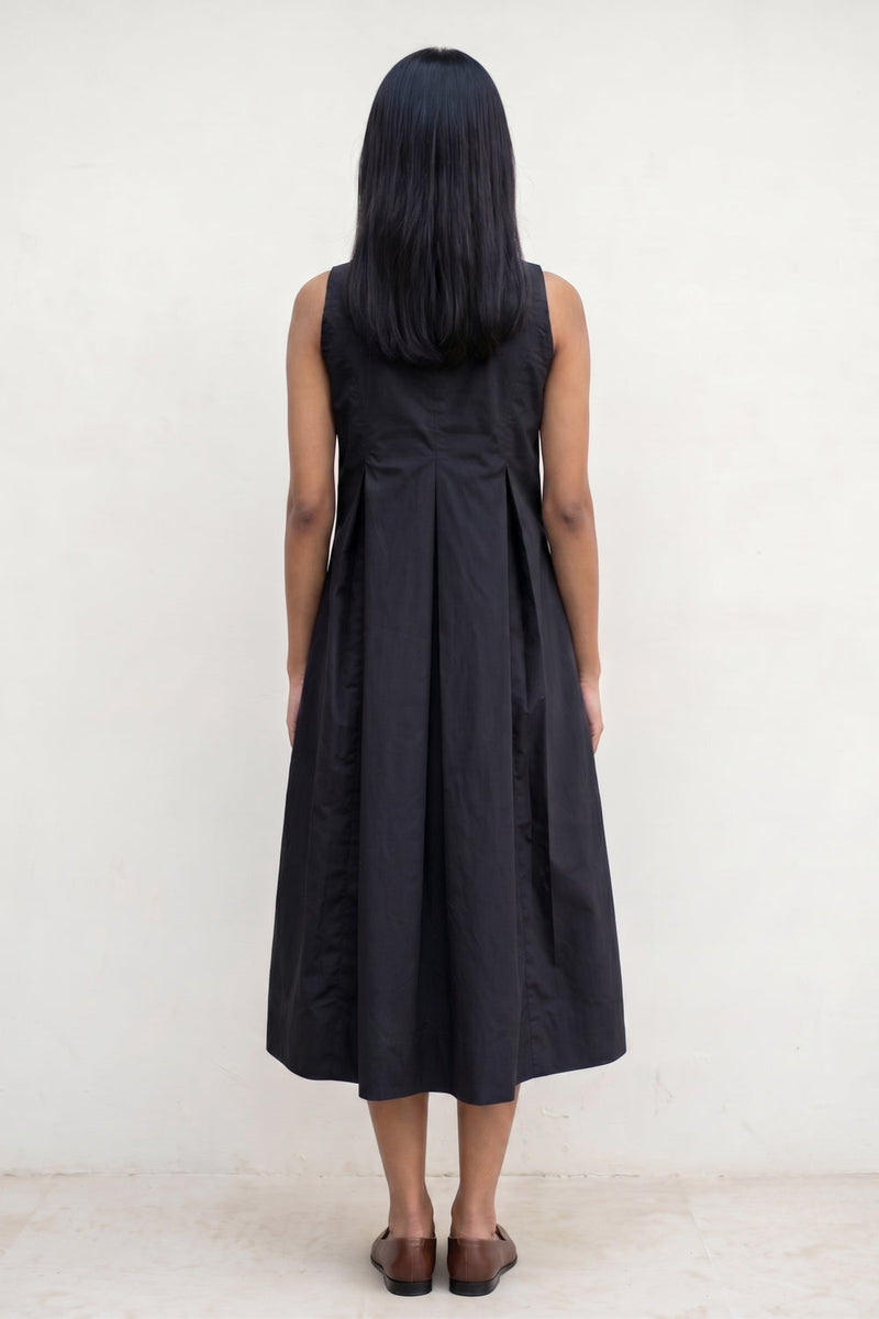 Natalie Black Dress poplin dress by Doodlage in black for women in Singapore
