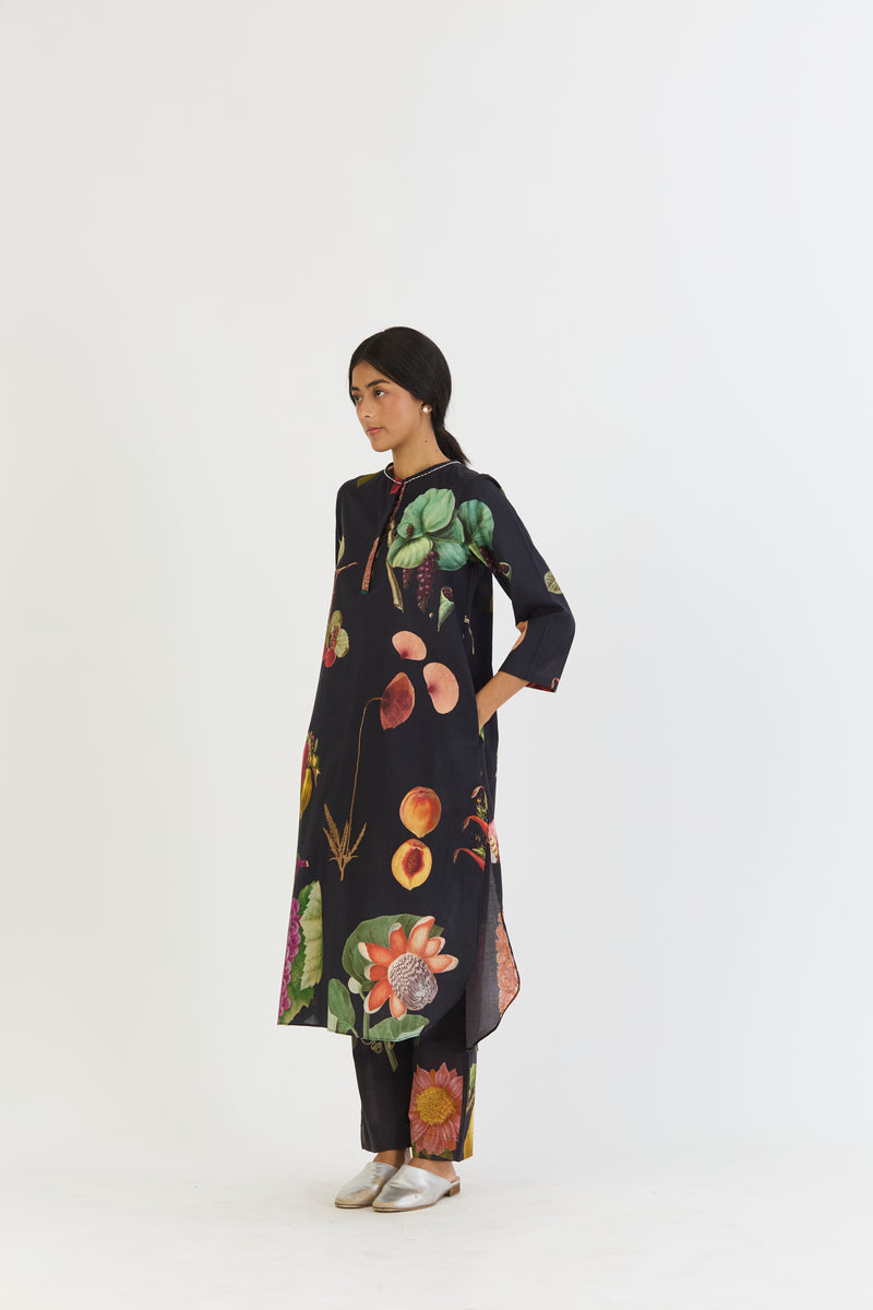PLUM LONG KURTA SET cotton by Yam for women in Singapore