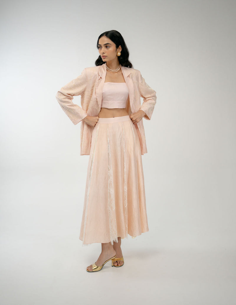 Still Here Set mulberry silk co-ord set by Ode to Odd in pink for women in Singapore