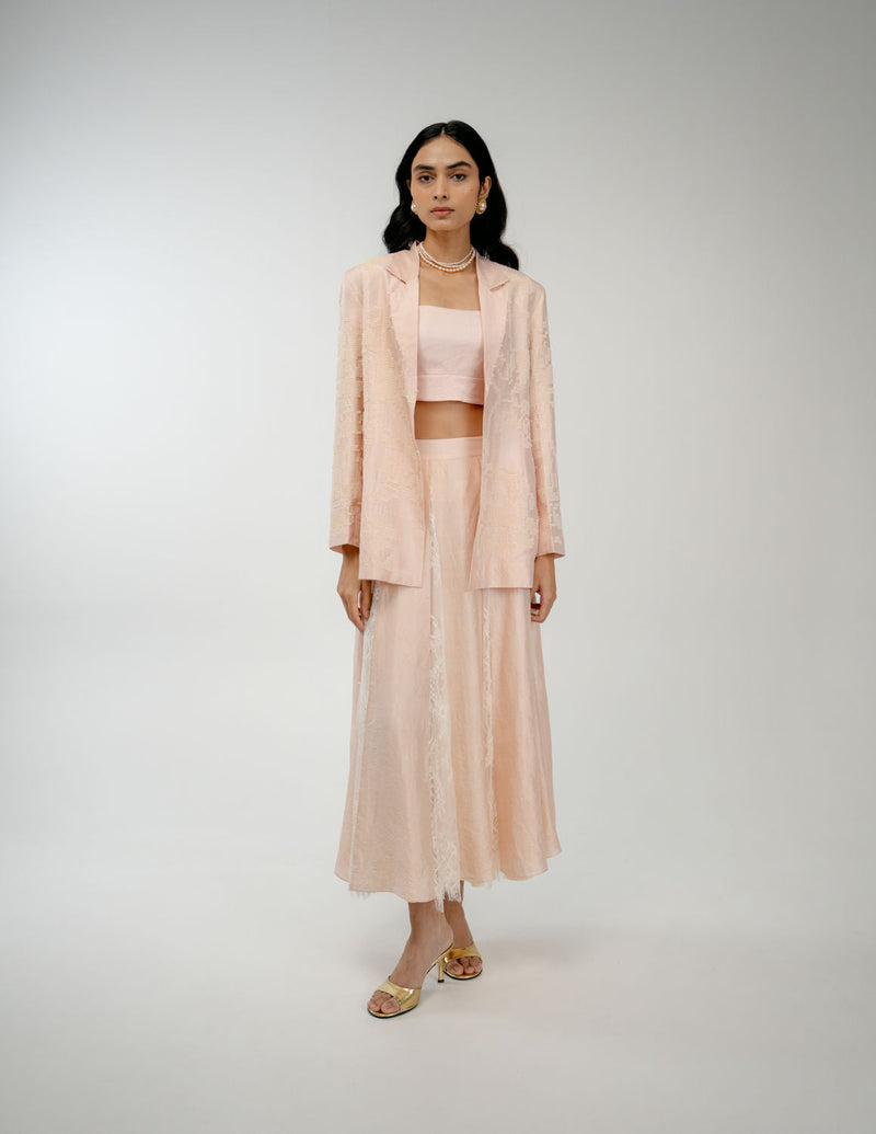 Still Here Jacket mulberry silk jacket/overlay by Ode to Odd in pink for women in Singapore
