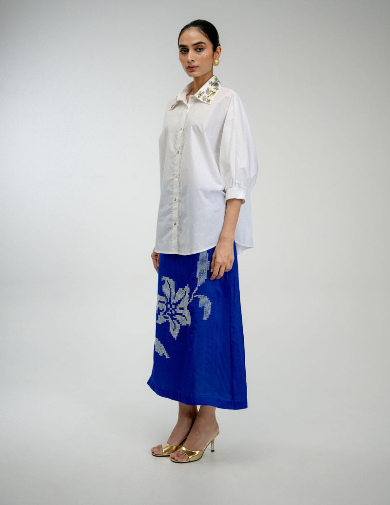 Little Things Shirt poplin top/shirt by Ode to Odd in off white for women in Singapore