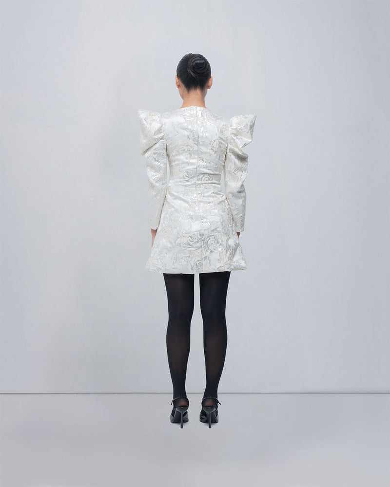Layla Dress viscose by Leh Studios in ivory for women in Singapore