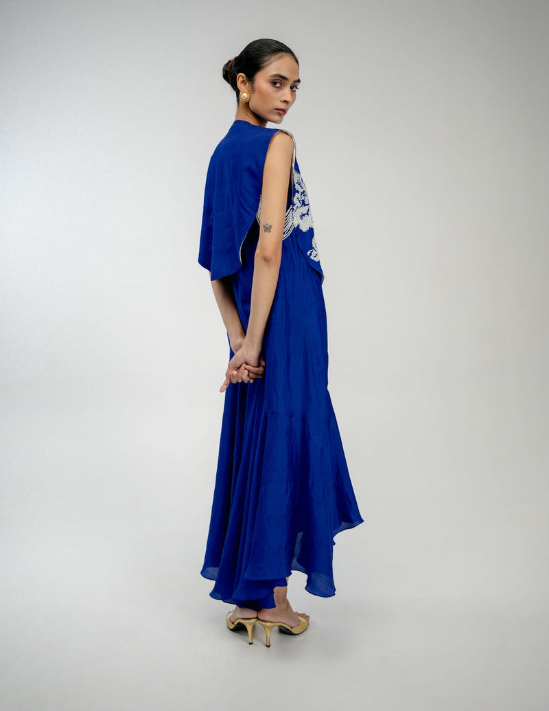 Dear One Set mulberry silk dress by Ode to Odd in blue for women in Singapore