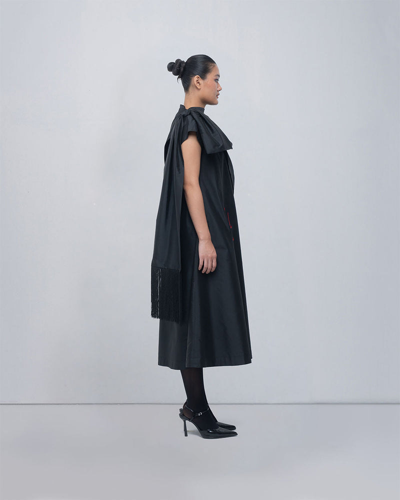 Estelle Dress viscose by Leh Studios in black for women in Singapore