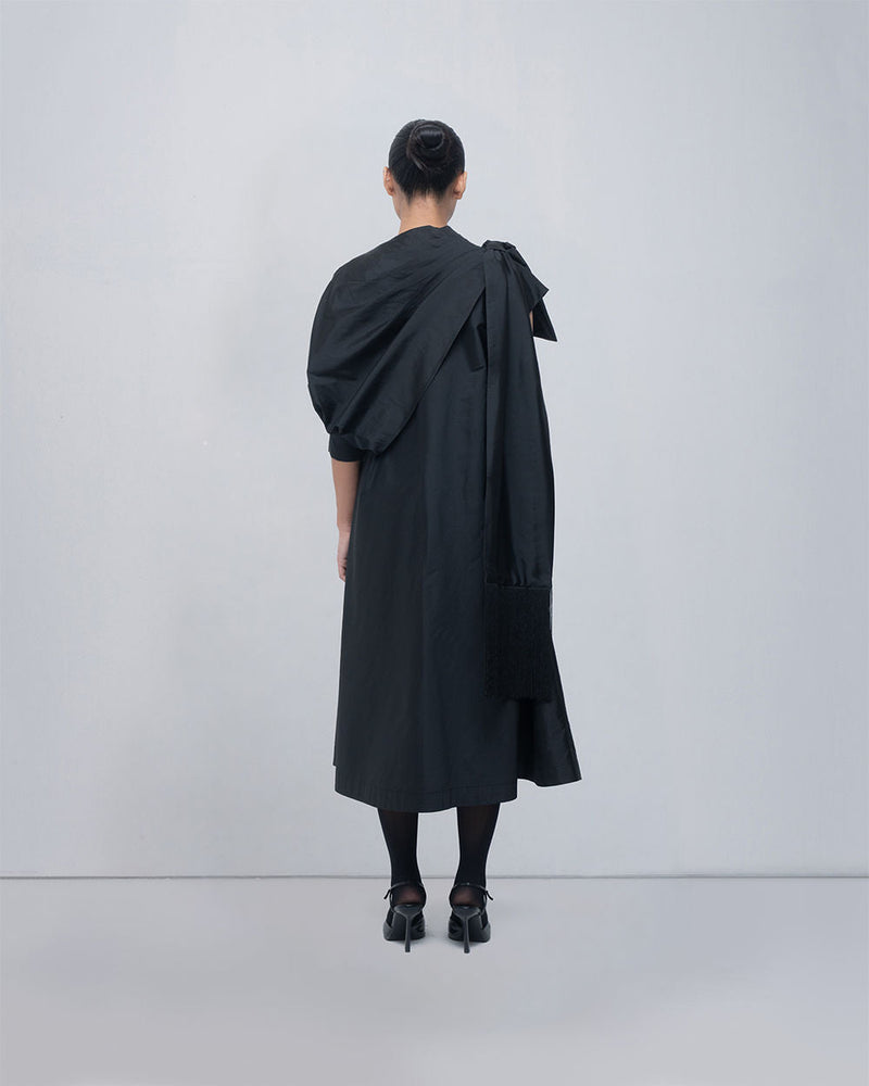 Estelle Dress viscose by Leh Studios in black for women in Singapore