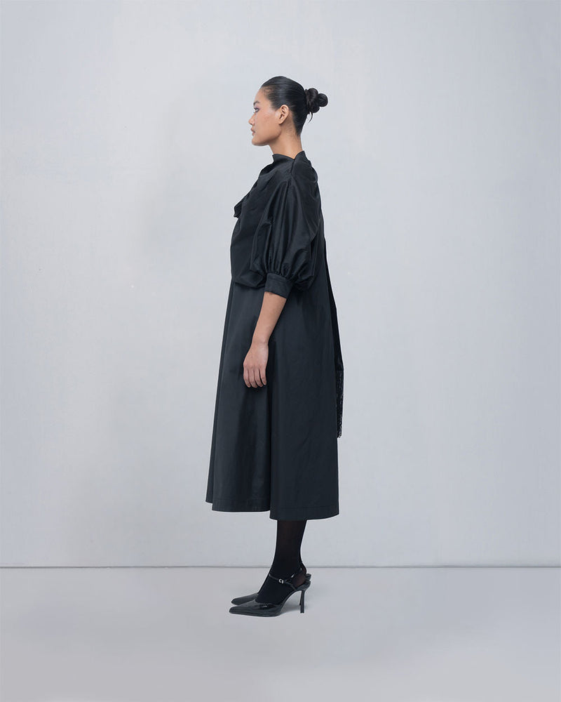 Estelle Dress viscose by Leh Studios in black for women in Singapore