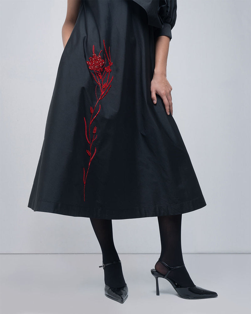 Estelle Dress viscose by Leh Studios in black for women in Singapore
