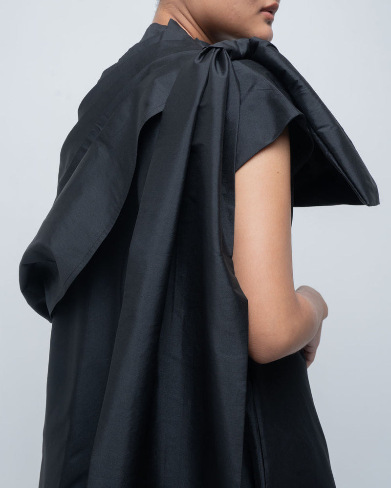 Estelle Dress viscose by Leh Studios in black for women in Singapore