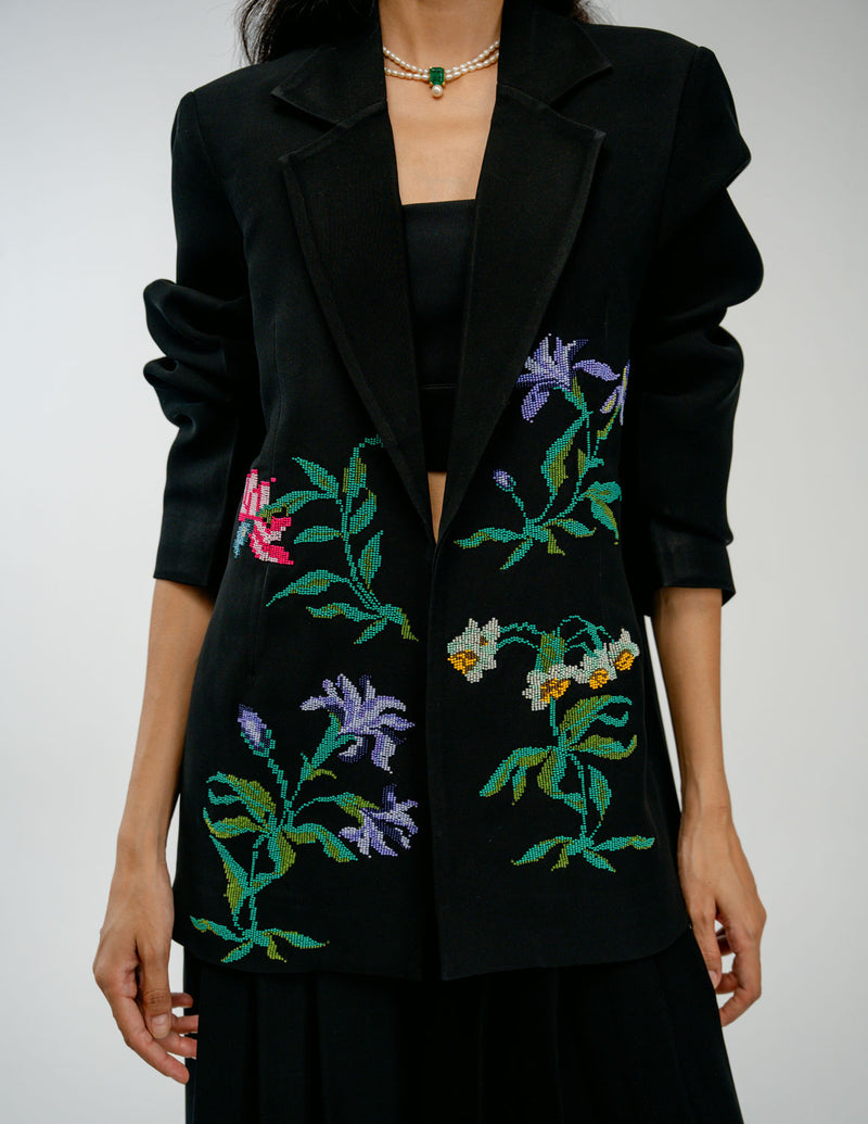 Still Loved Set japanese crepe co-ord set by Ode to Odd in black for women in Singapore