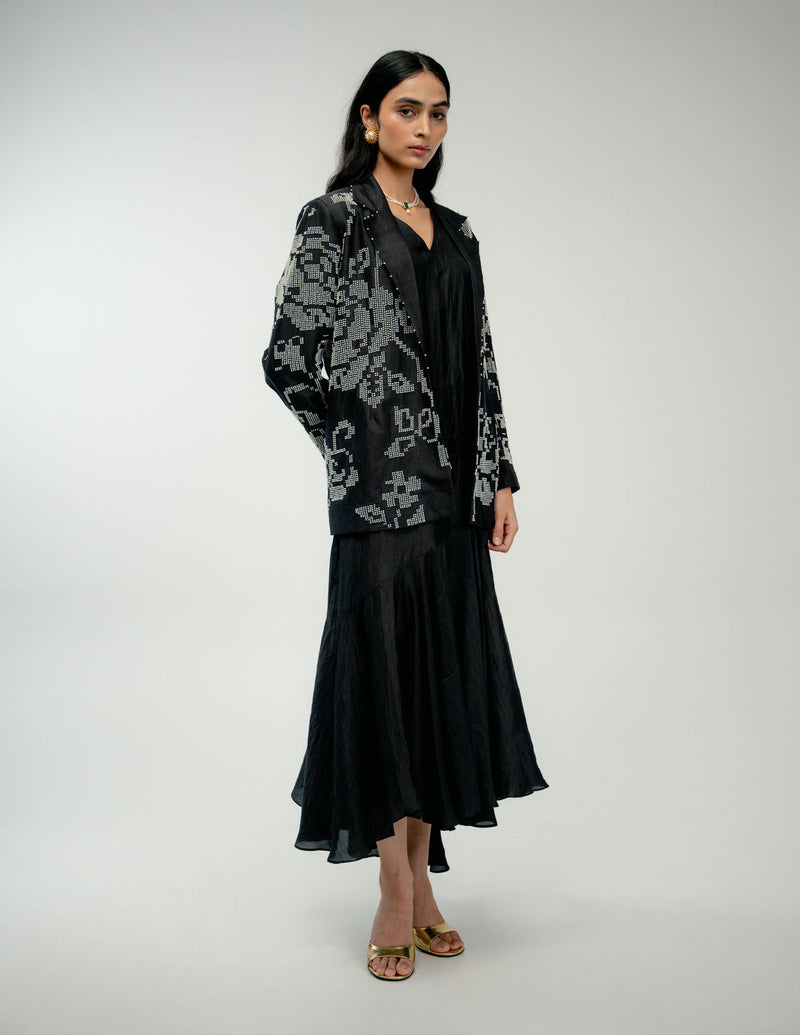 The Promise Jacket mulberry silk jacket/overlay by Ode to Odd in black for women in Singapore