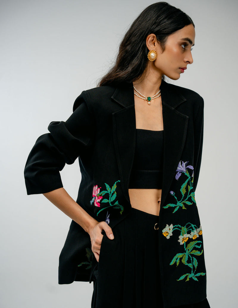 Still Loved Jacket japanese crepe jacket/overlay by Ode to Odd in black for women in Singapore