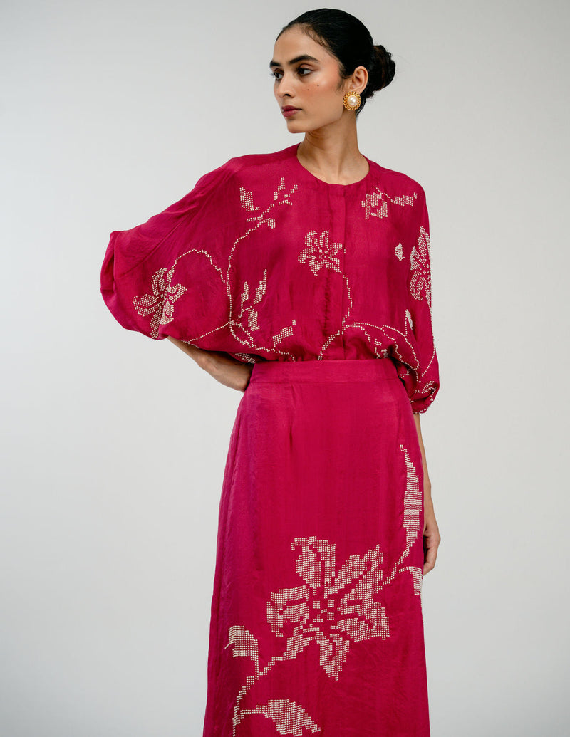 Sunday Window Shirt mulberry silk top/shirt by Ode to Odd in pink for women in Singapore