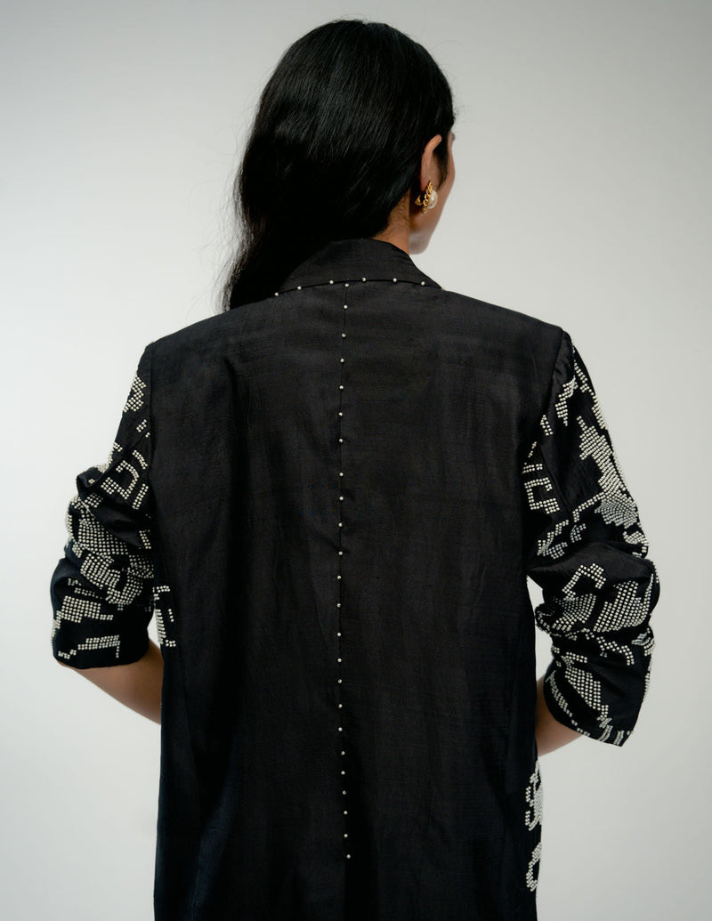 The Promise Set mulberry silk dress by Ode to Odd in black for women in Singapore