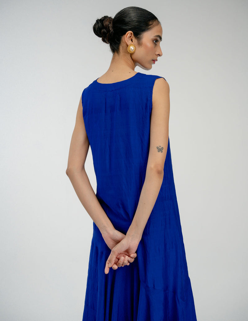 Dear Diary Dress mulberry silk dress by Ode to Odd in blue for women in Singapore