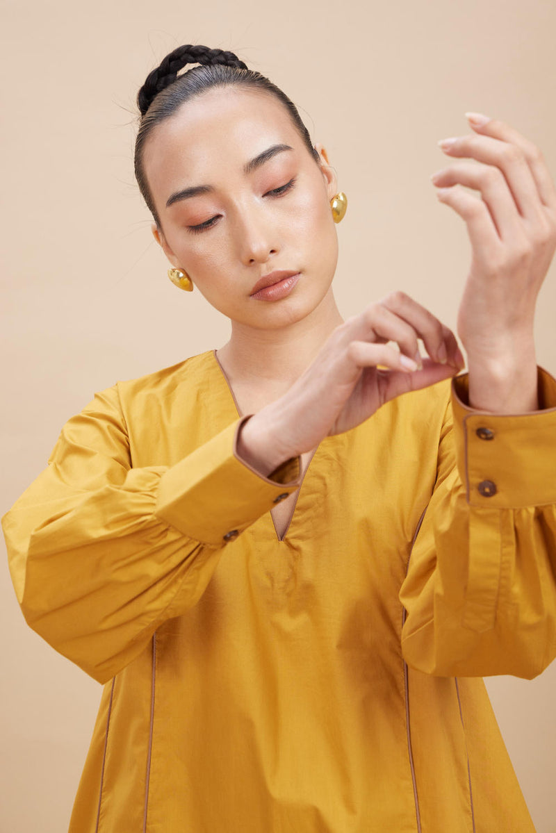 KAI SET poplin by Aavidi in yellow color for women in Singapore