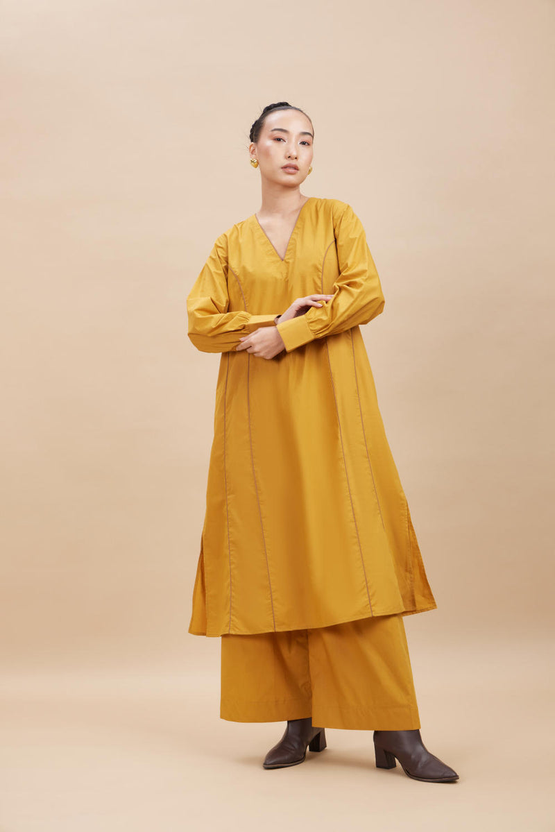 KAI SET poplin by Aavidi in yellow color for women in Singapore