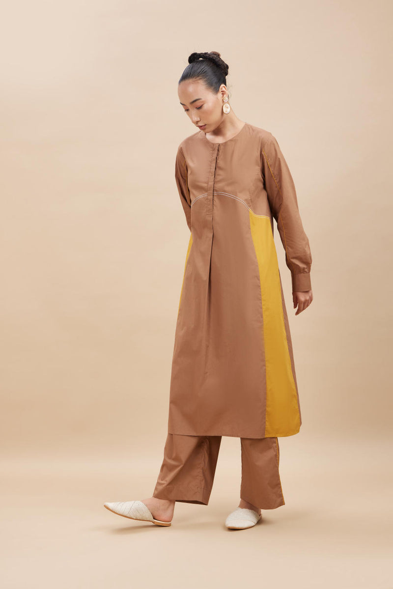 KAIRO SET poplin by Aavidi in brown color for women in Singapore