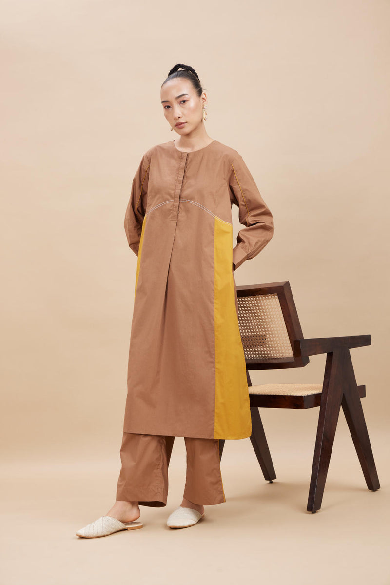 KAIRO SET poplin by Aavidi in brown color for women in Singapore