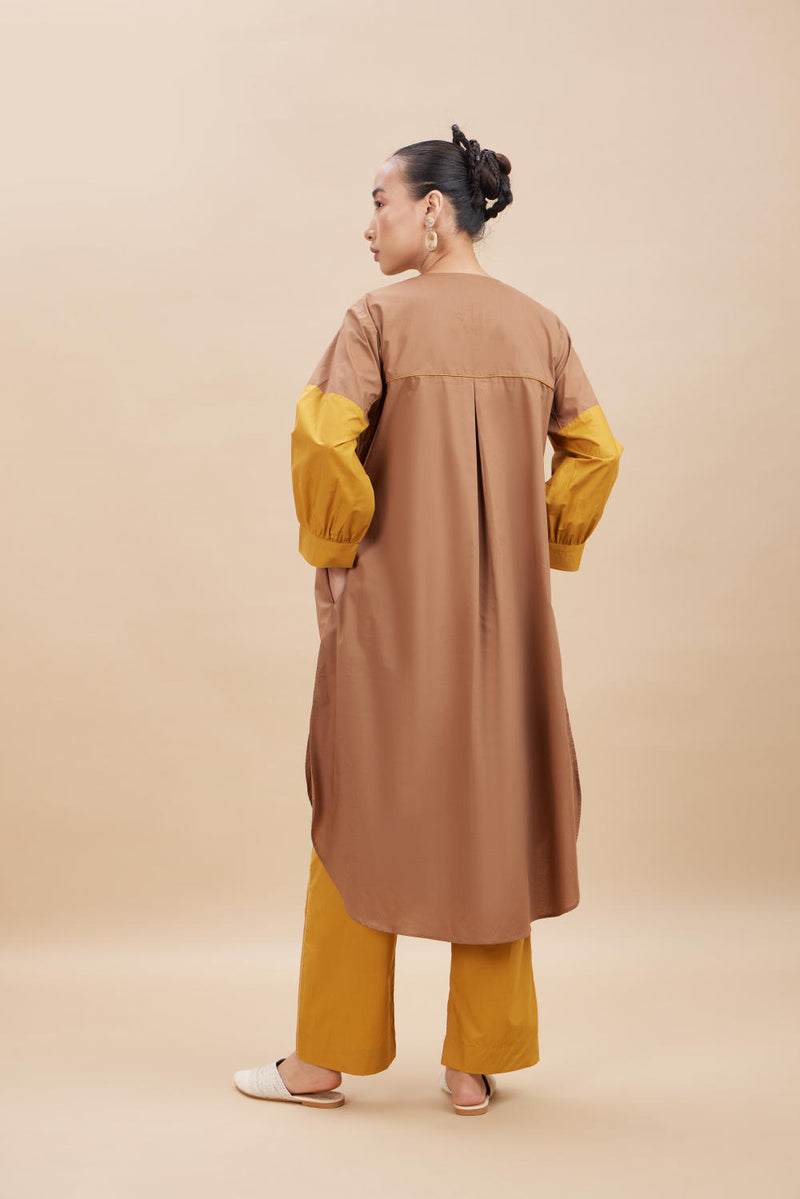 KAIRO SET poplin by Aavidi in brown color for women in Singapore