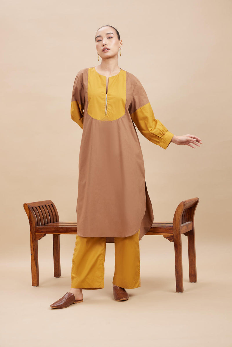 KAVA SET poplin by Aavidi in brown color for women in Singapore