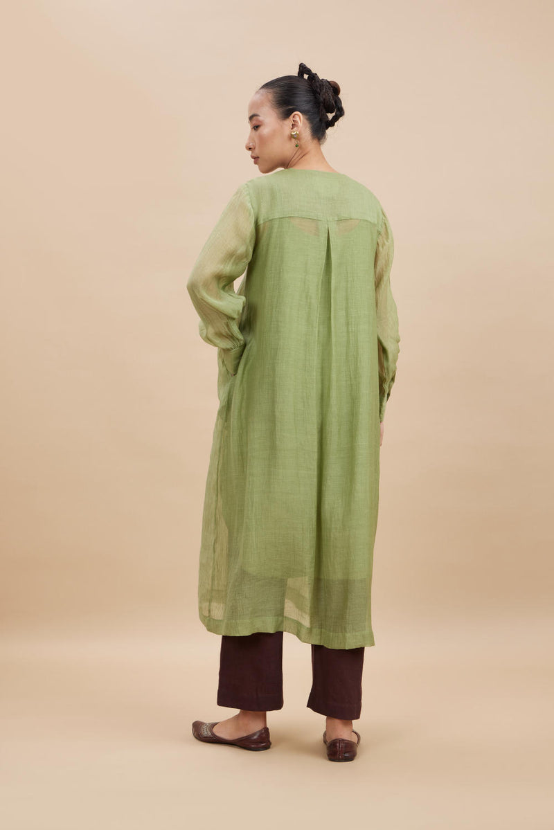 NERO SET I chanderi by Aavidi in green color for women in Singapore