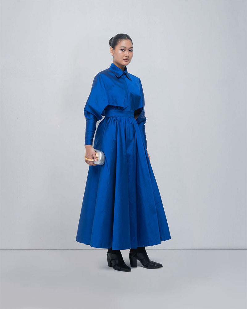 Ninon Dress viscose by Leh Studios in blue for women in Singapore