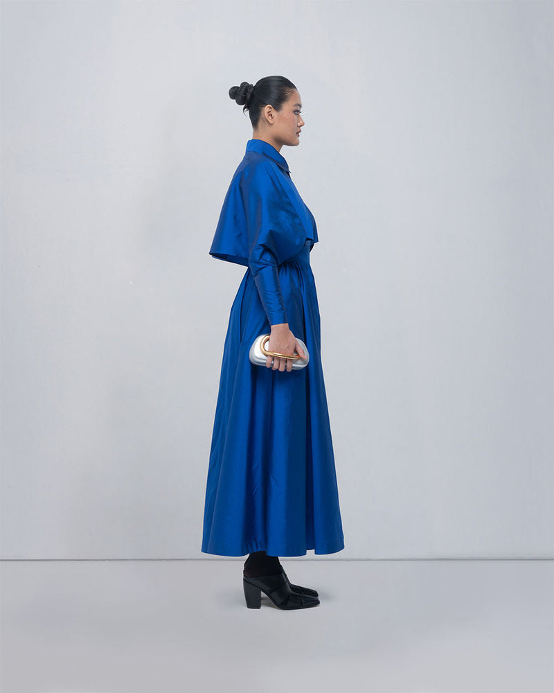 Ninon Dress viscose by Leh Studios in blue for women in Singapore