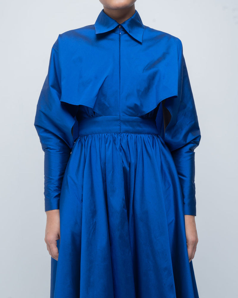 Ninon Dress viscose by Leh Studios in blue for women in Singapore