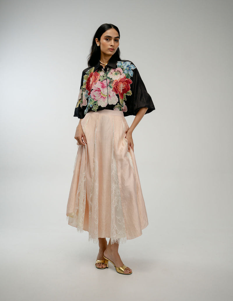 Keepsake Shirt mulberry silk top/shirt by Ode to Odd in black for women in Singapore