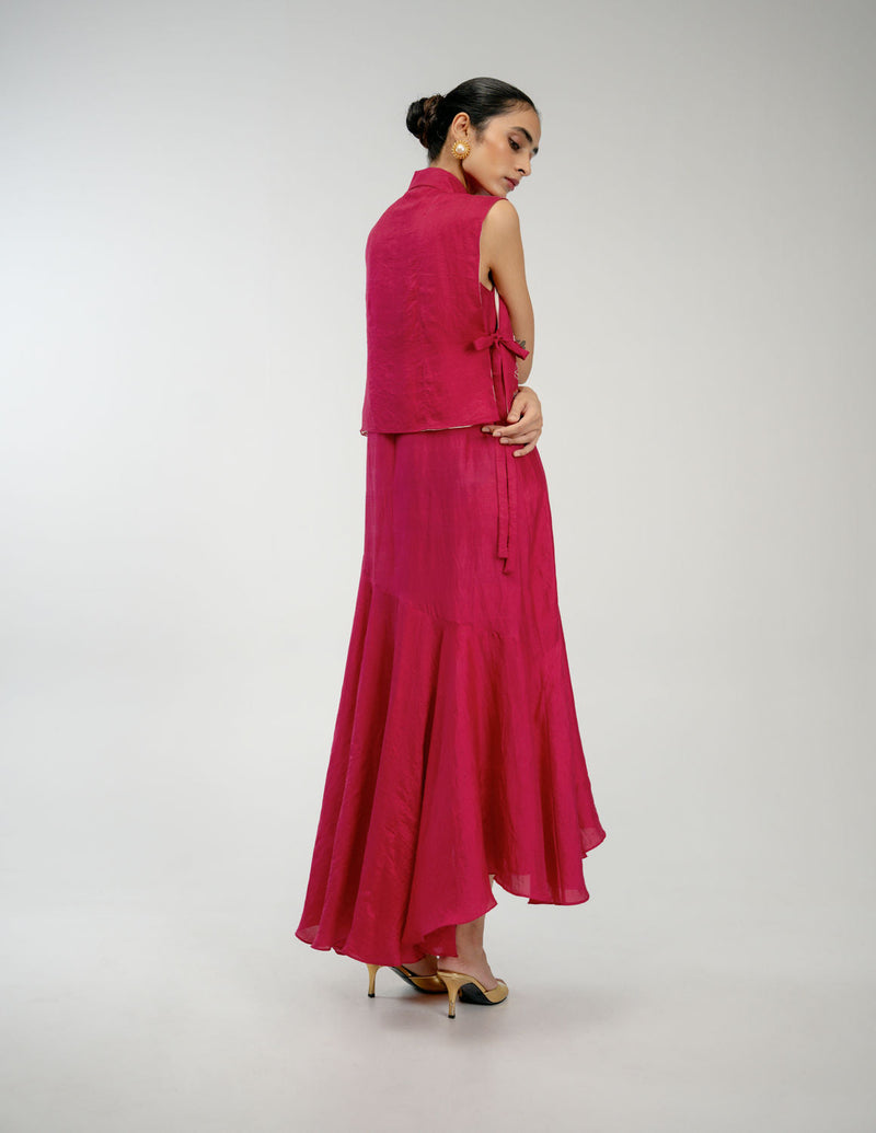 Found Again Set mulberry silk dress by Ode to Odd in pink for women in Singapore