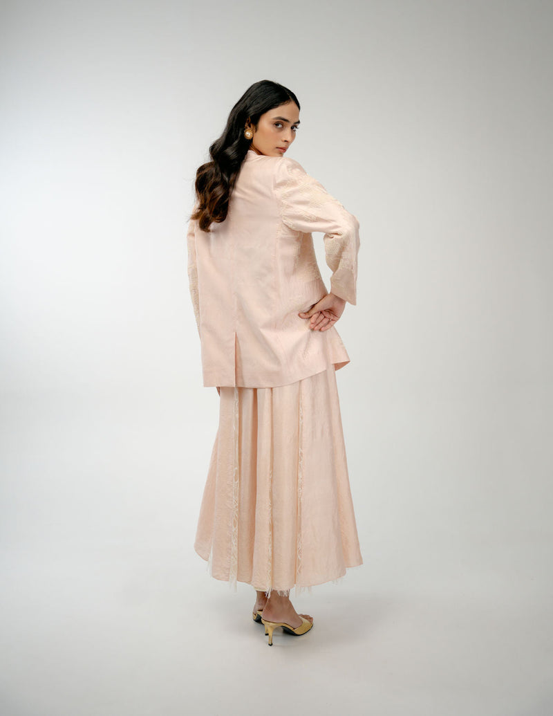 Still Here Jacket mulberry silk jacket/overlay by Ode to Odd in pink for women in Singapore