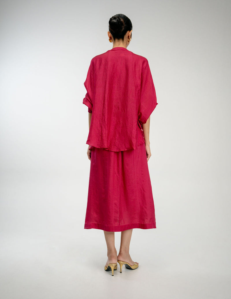 Sunday Window Shirt mulberry silk top/shirt by Ode to Odd in pink for women in Singapore