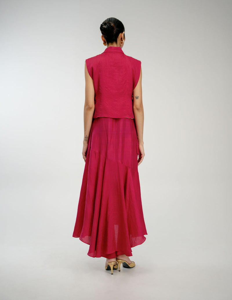 Found Again Set mulberry silk dress by Ode to Odd in pink for women in Singapore