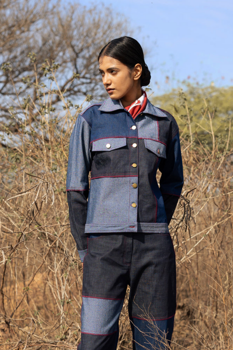 Cheryl Patch Jacket mul by Doodlage in multi color for women in Singapore
