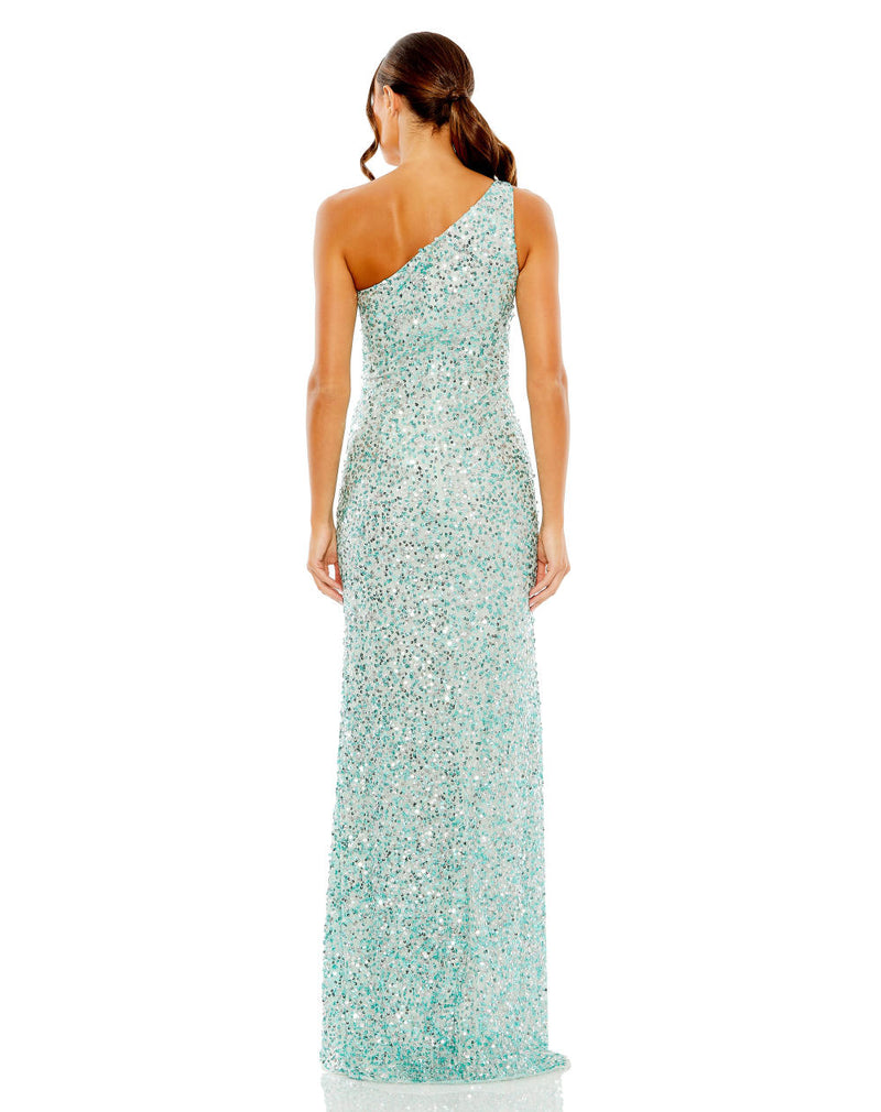 10729-Sequin One Shoulder Gown w/ Embellishements by Mac Duggal for women in Singapore