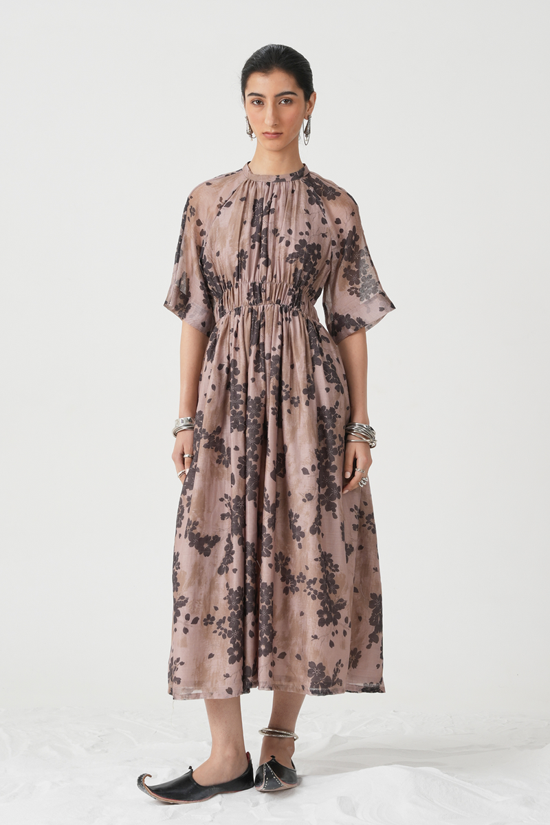 Arha Floral Print Handwoven Dress