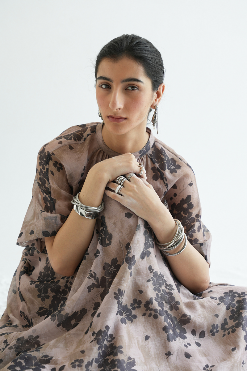 Arha Floral Print Handwoven Dress