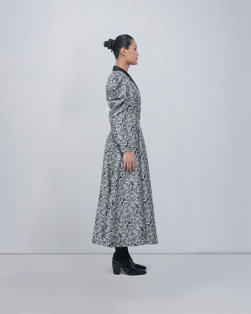 Kavy Dress viscose by Leh Studios in black, grey for women in Singapore