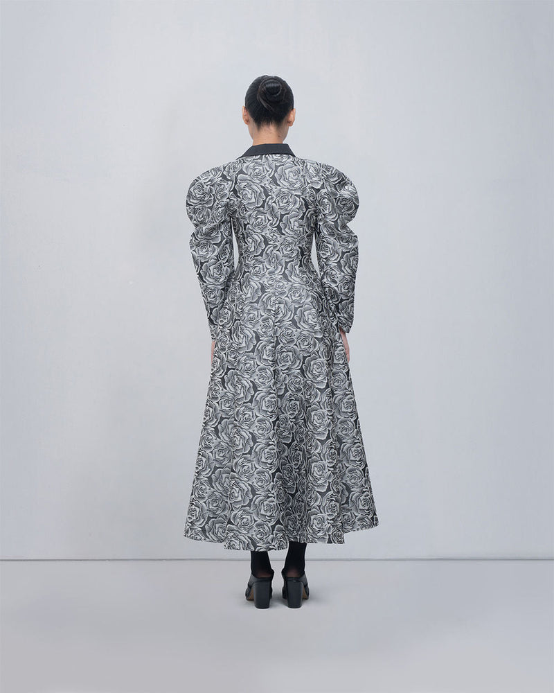 Kavy Dress viscose by Leh Studios in black, grey for women in Singapore