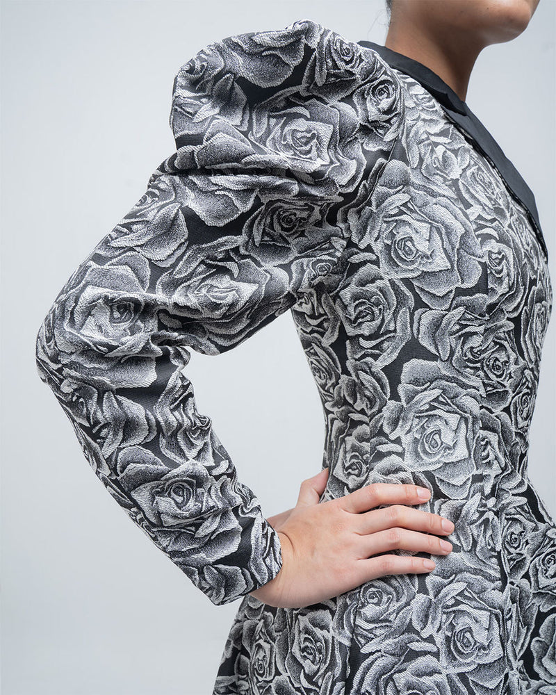 Kavy Dress viscose by Leh Studios in black, grey for women in Singapore