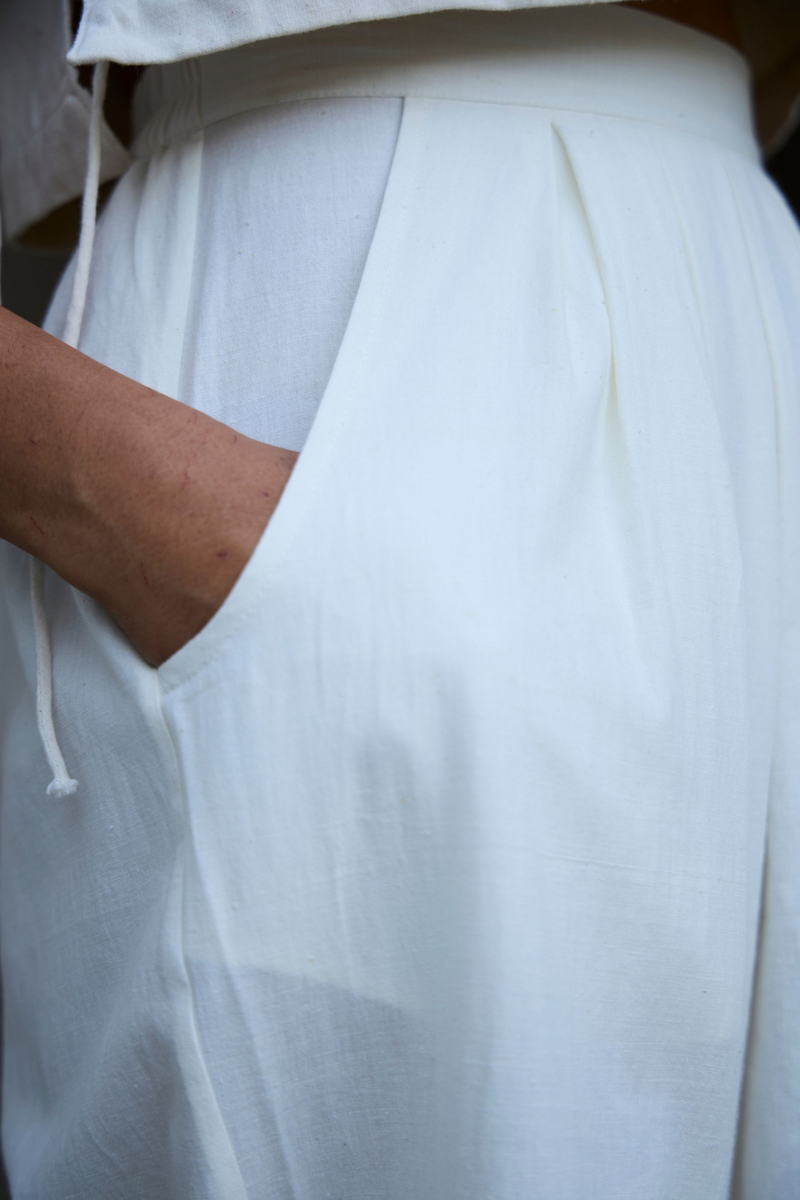 Woodstock Milk Set cotton by The Summer House in white color for women in Singapore