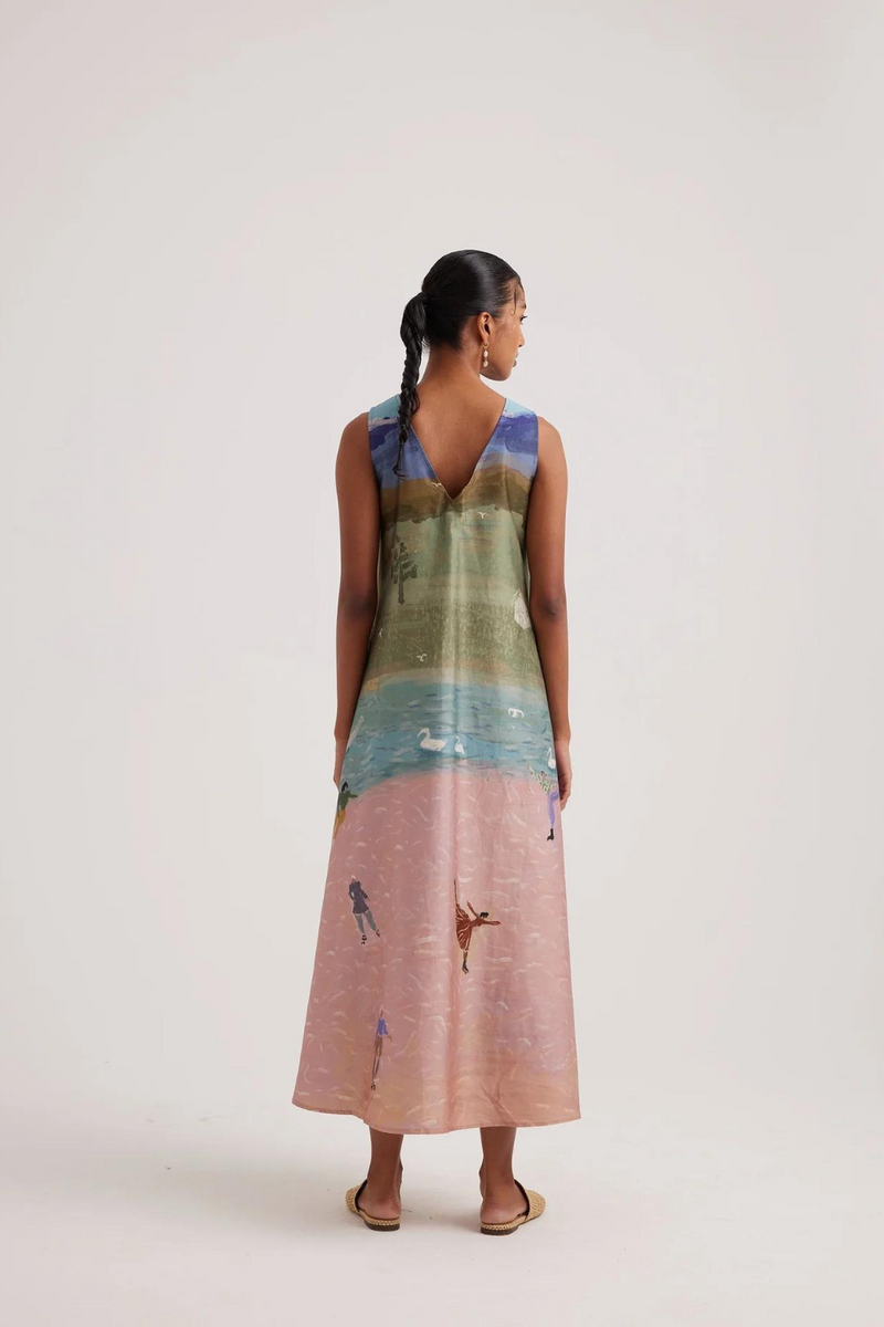 Ravine Dress-Skater satin by CORD for women in Singapore