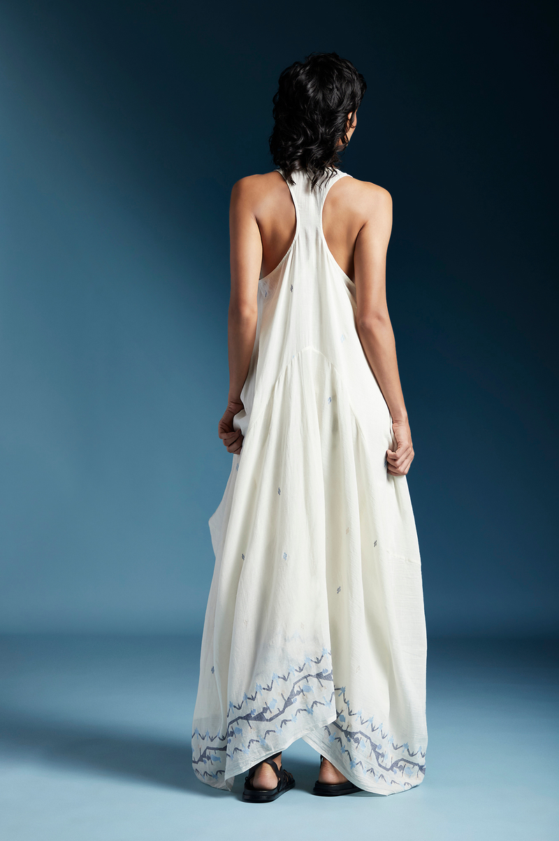 Amor Dress-White cotton by Chola in white color for women in Singapore