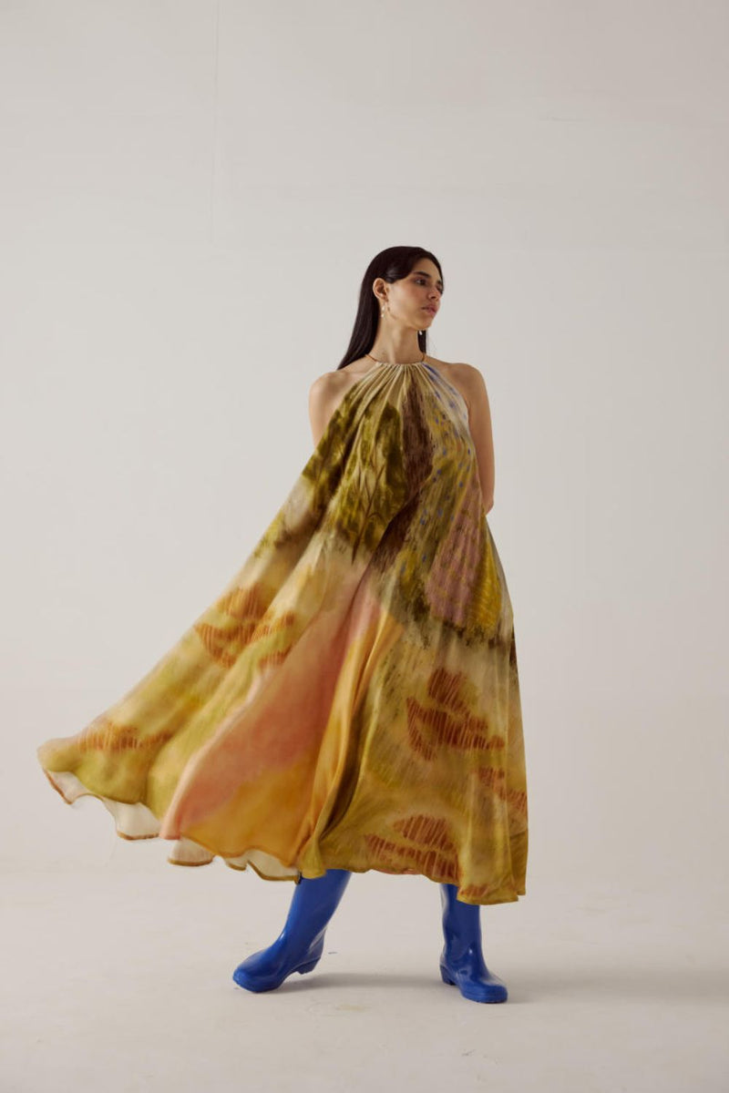 Circle Dress long-Dale cotton by CORD in multi for women in Singapore